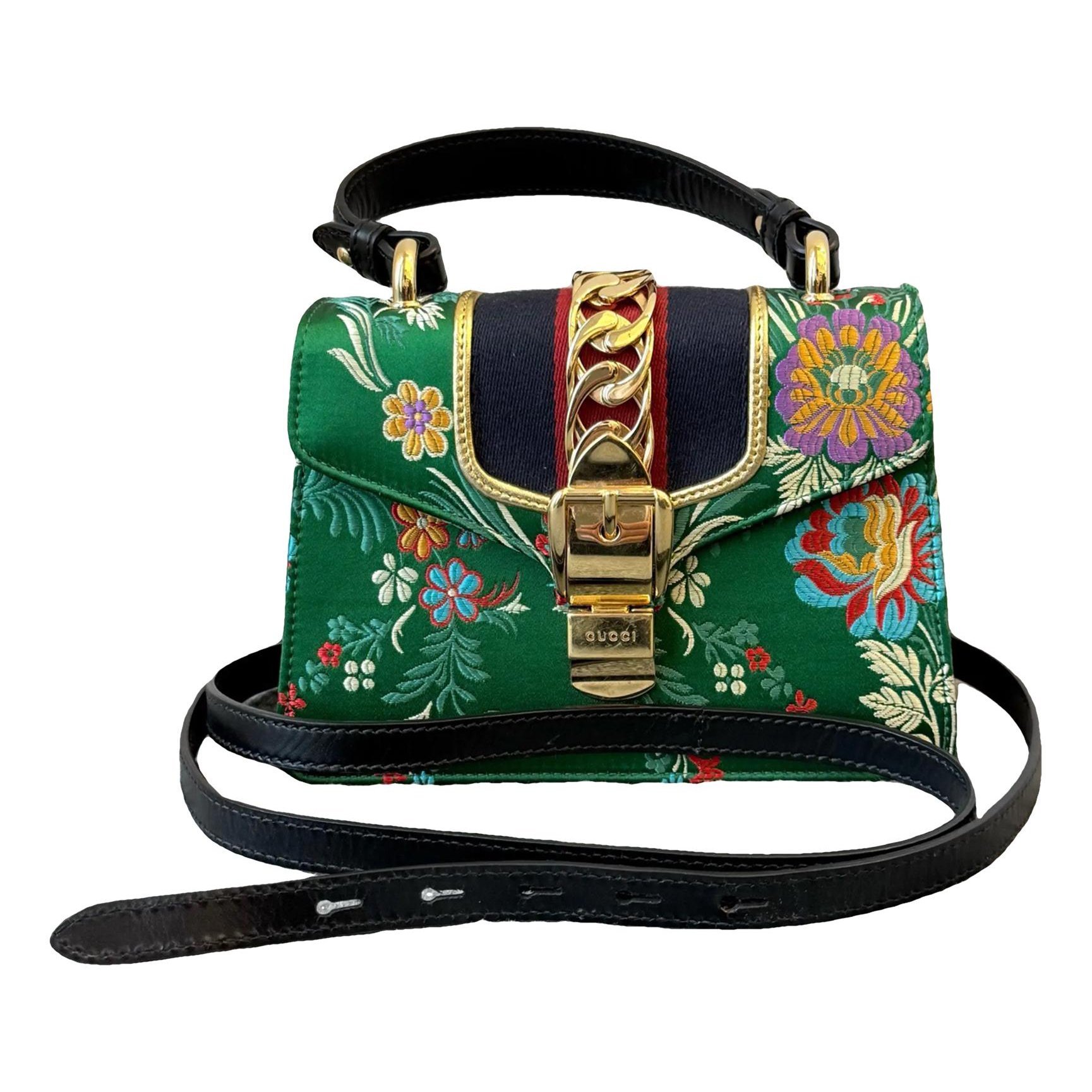 Sylvie Top Handle silk handbag