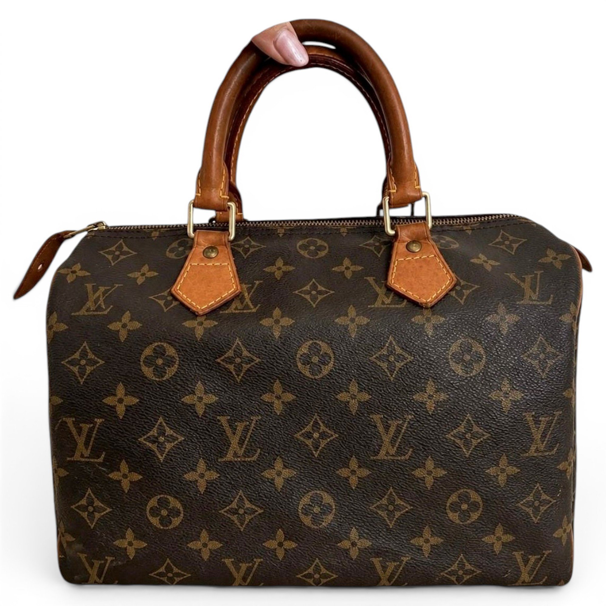Speedy leather handbag