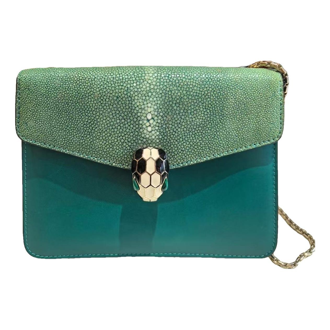 Serpenti leather handbag