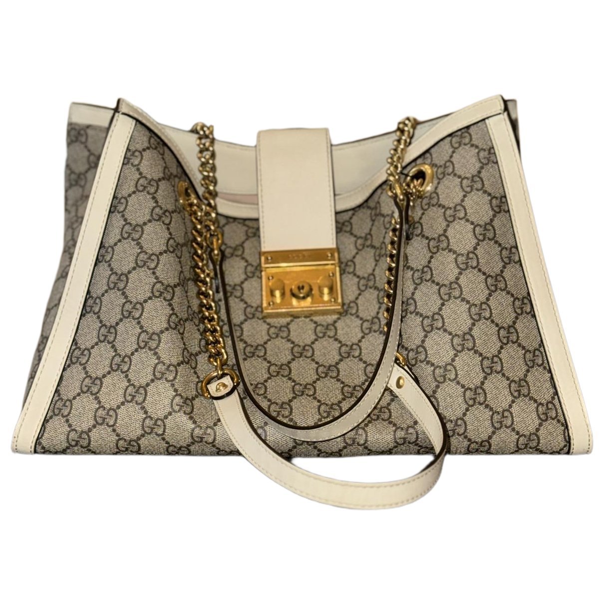 Padlock leather handbag