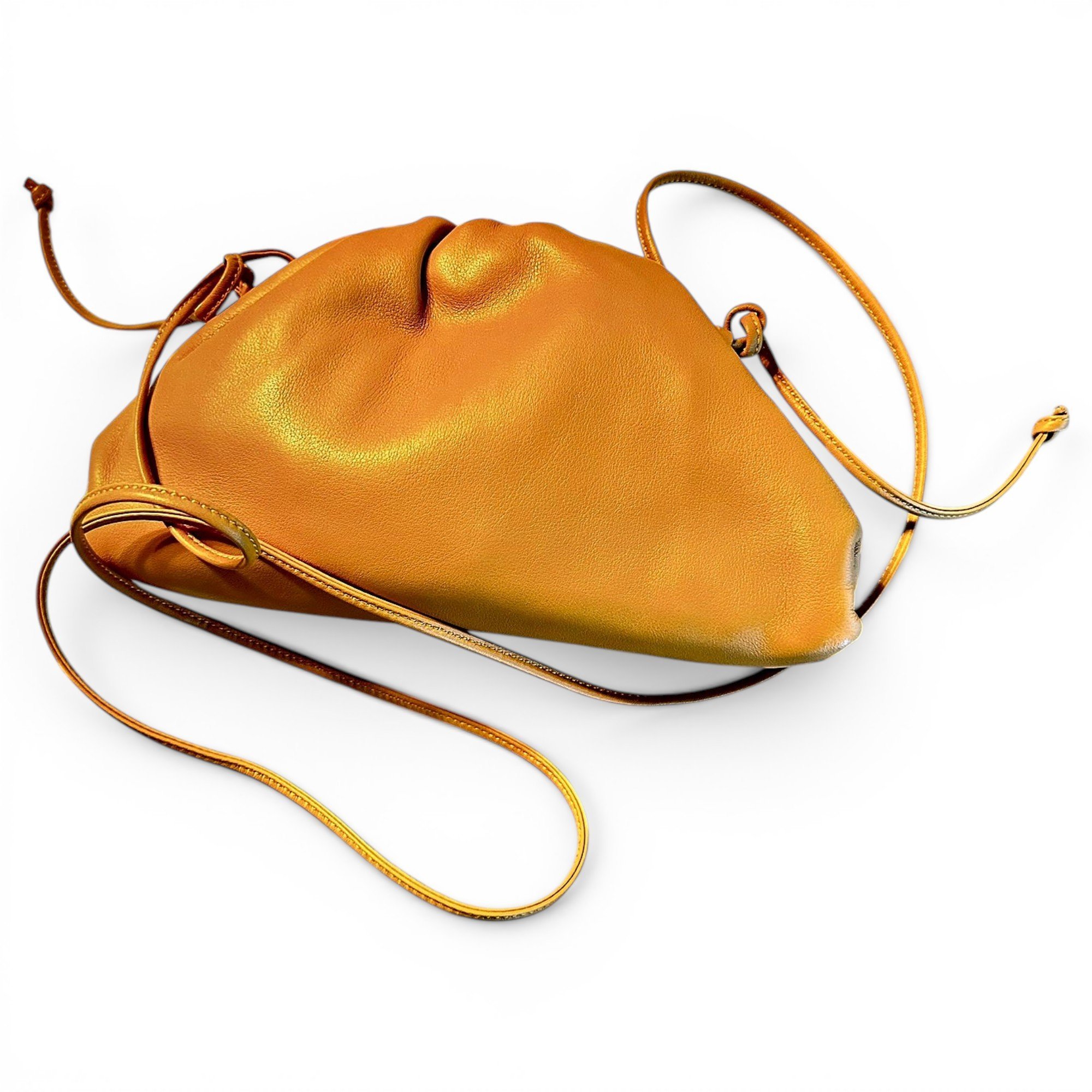 Pouch leather clutch bag