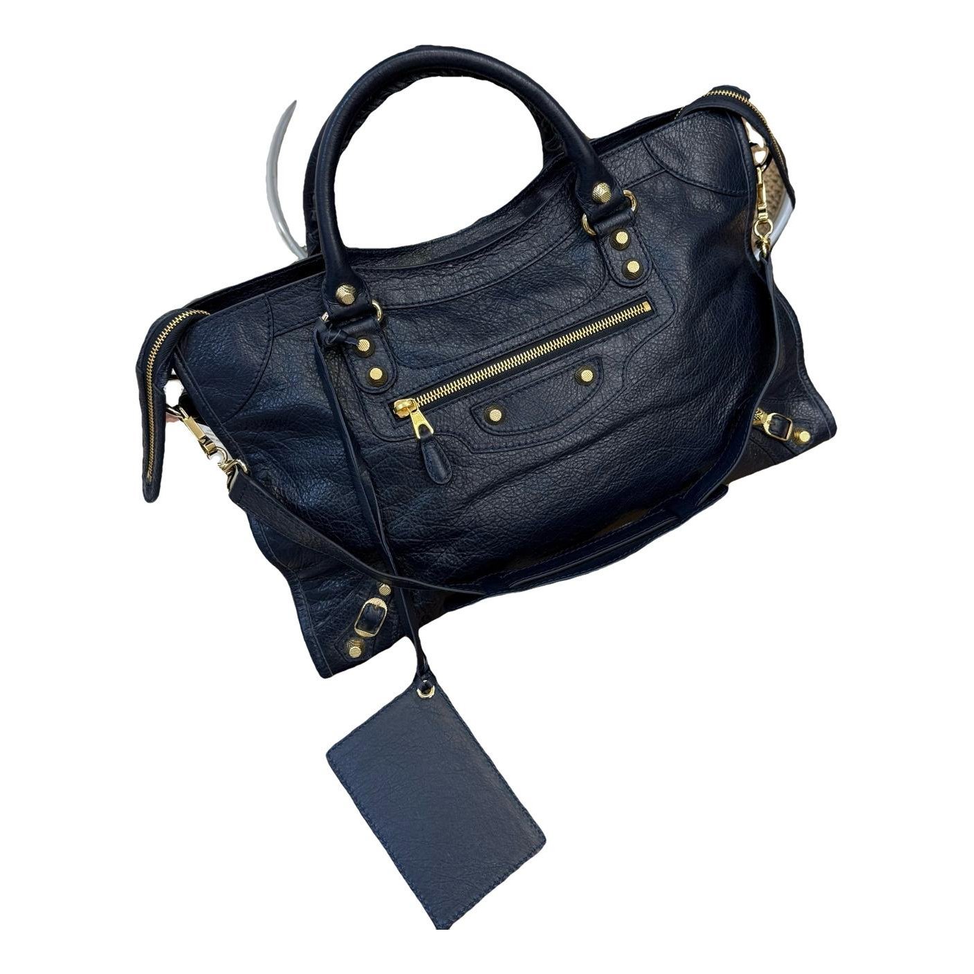 City leather handbag