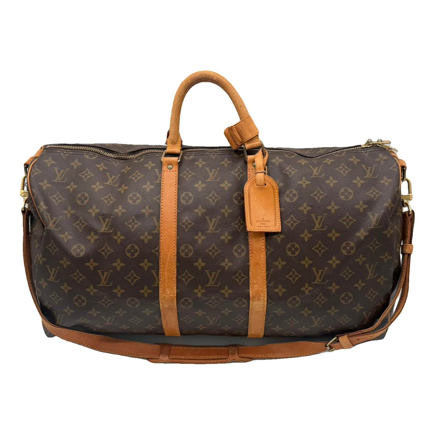 Keepall leather travel bag