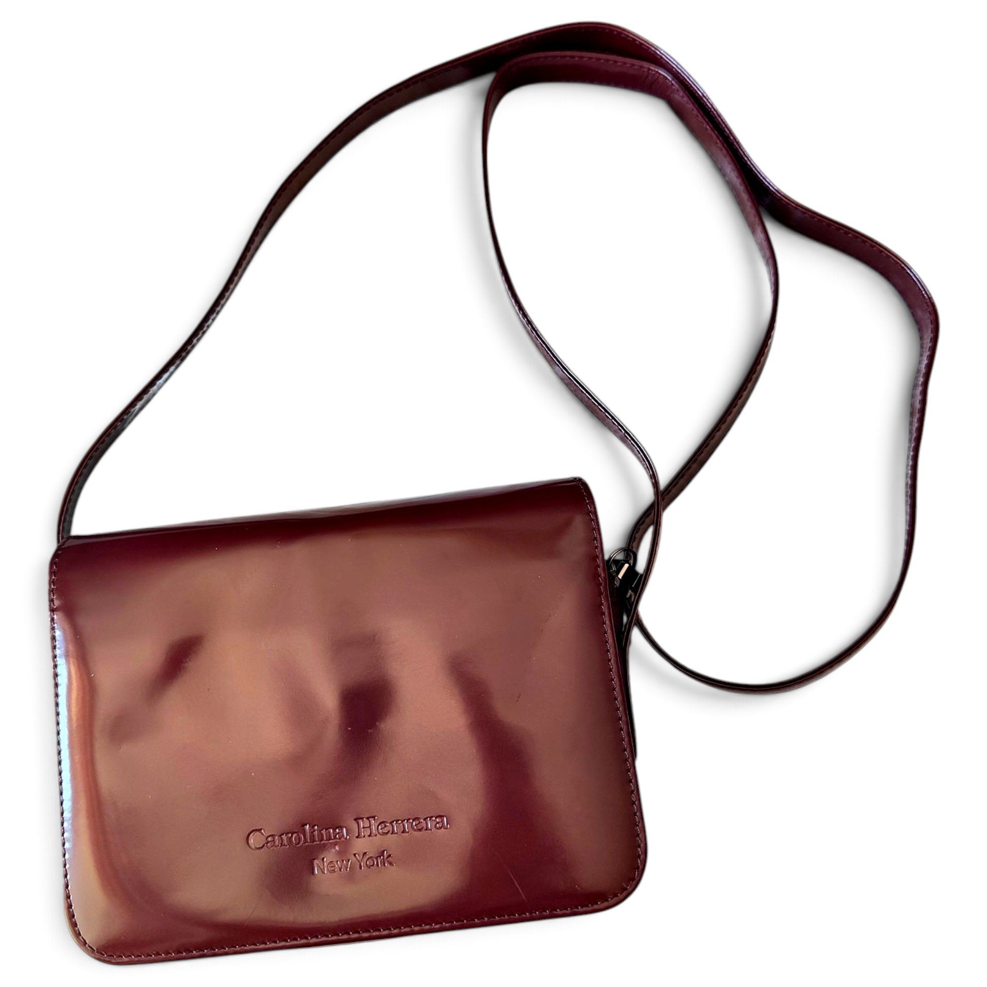 Patent leather crossbody bag
