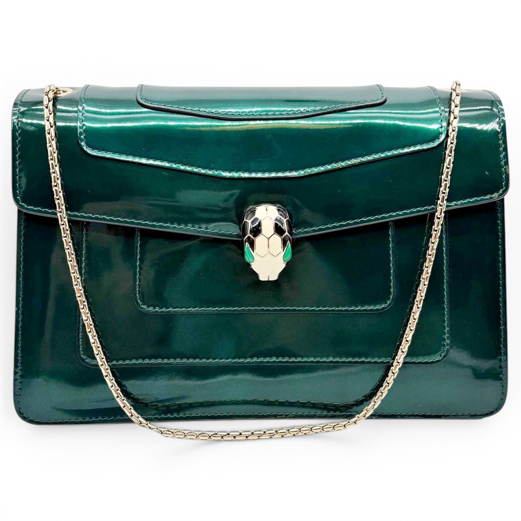 Bvlgari Serpenti leather handbag