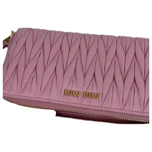 Leather clutch bag