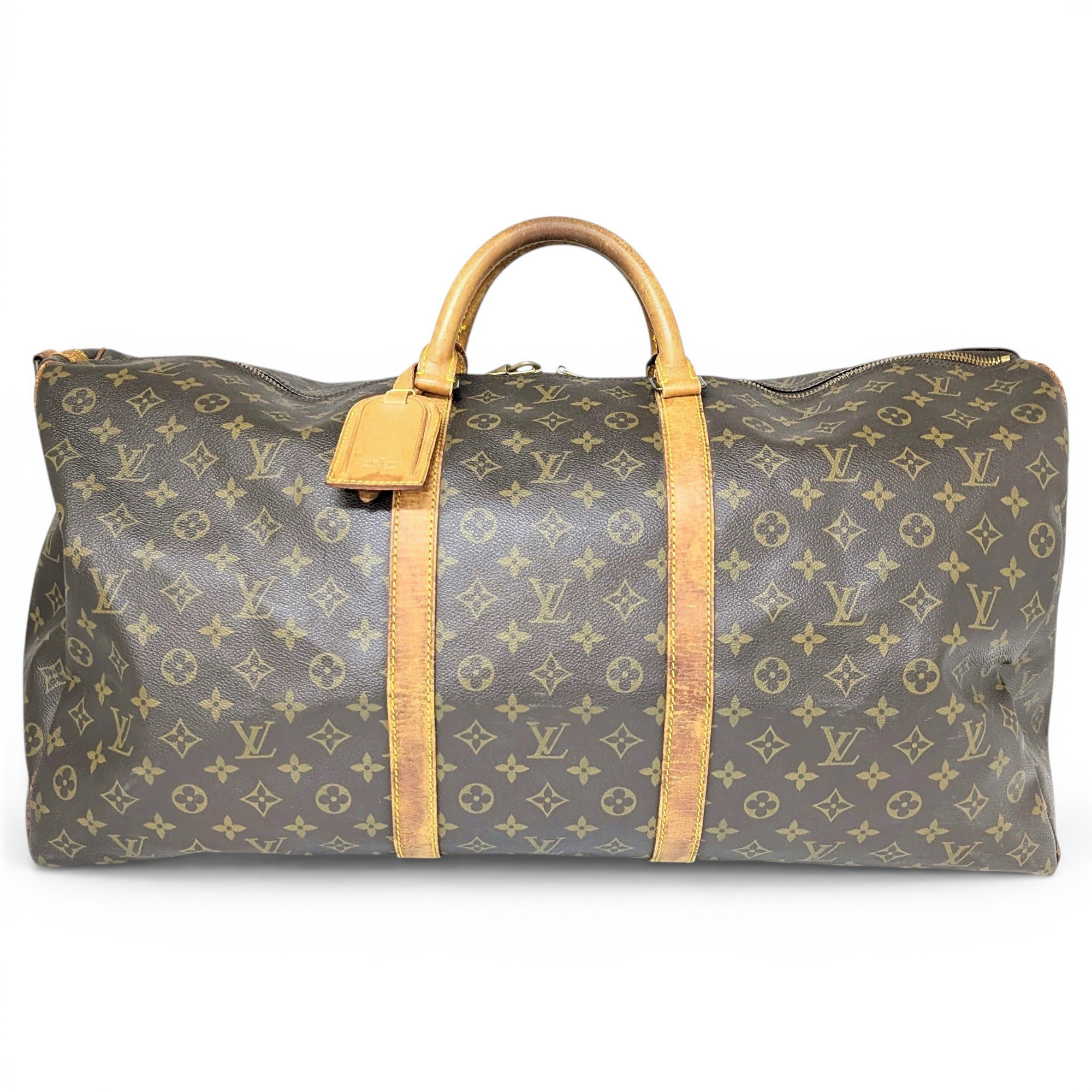 Keepall leather travel bag