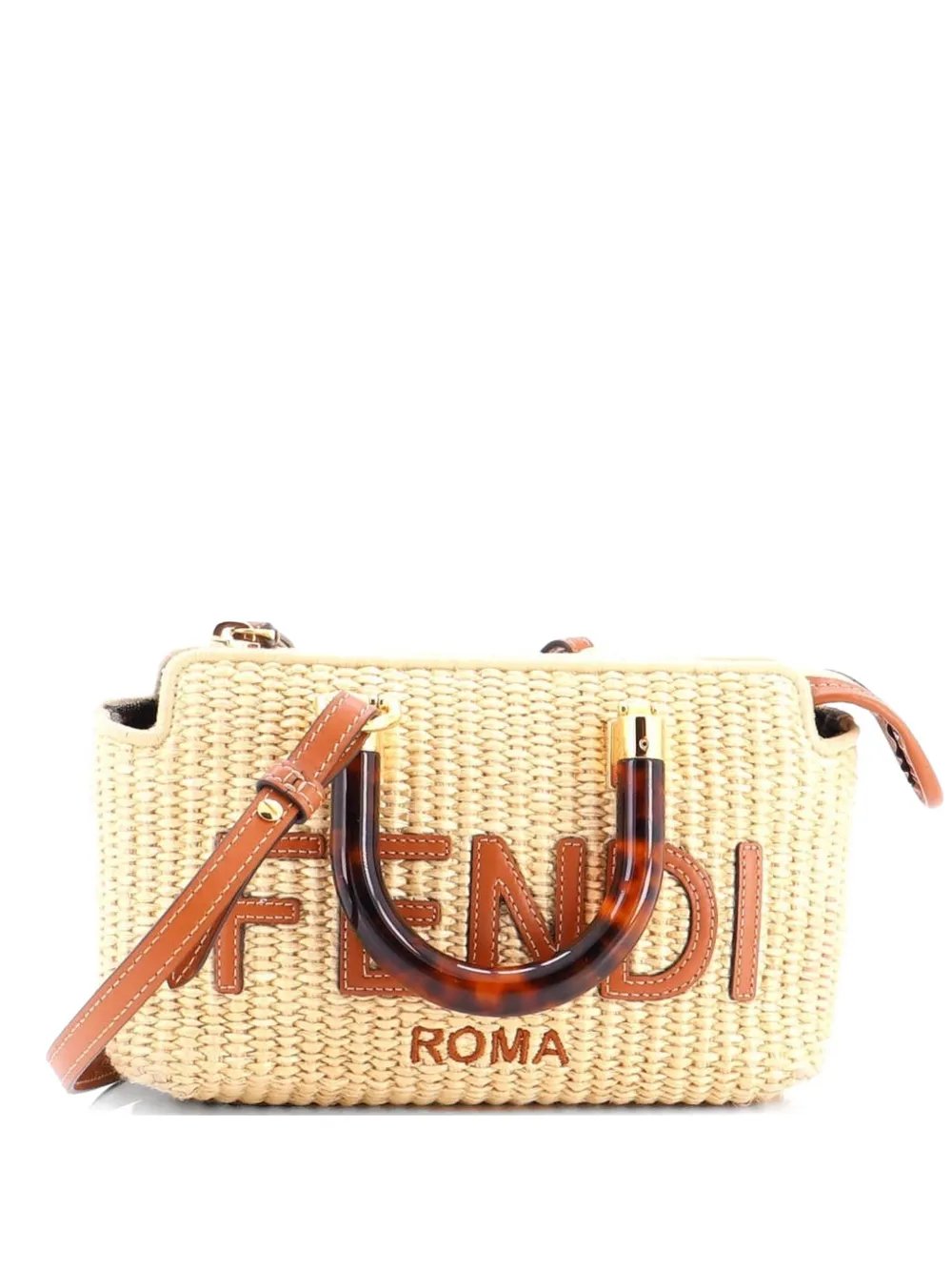 Logo By The Way Top Handle Bag Raffia Mini satchel