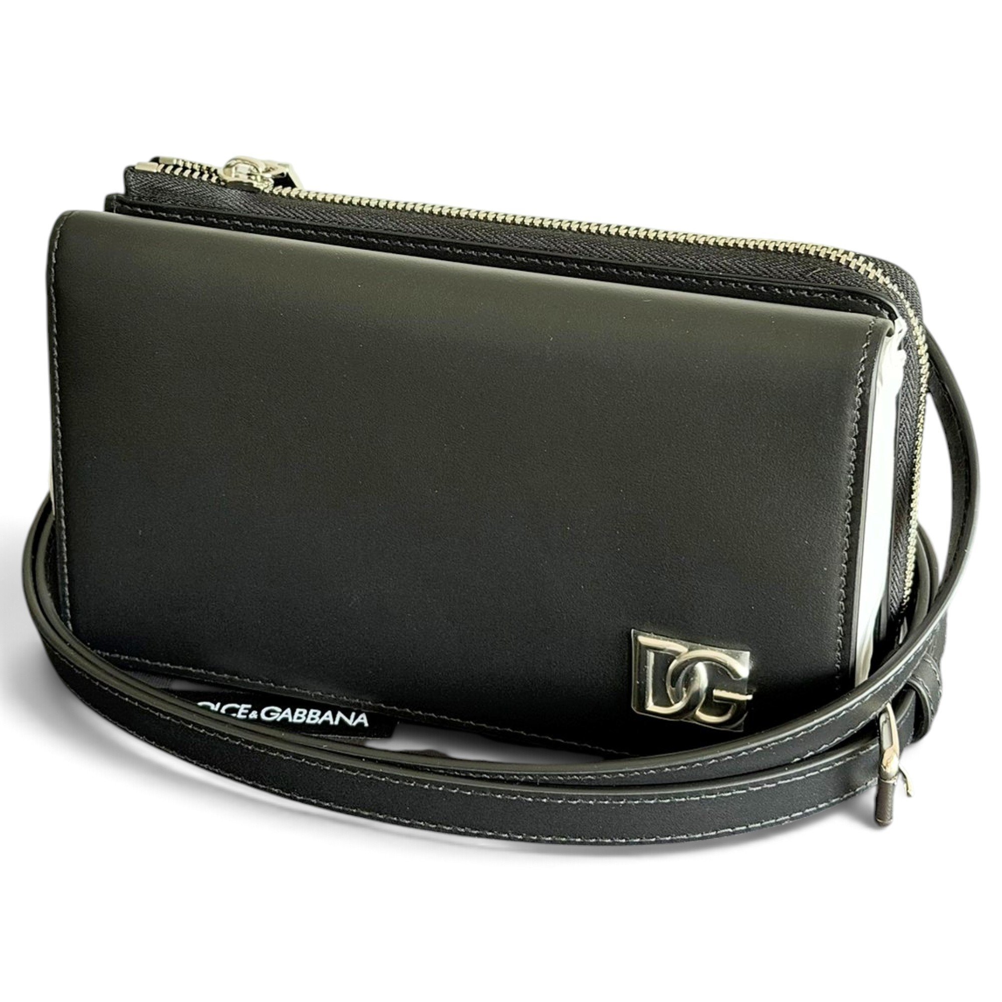 Leather clutch bag