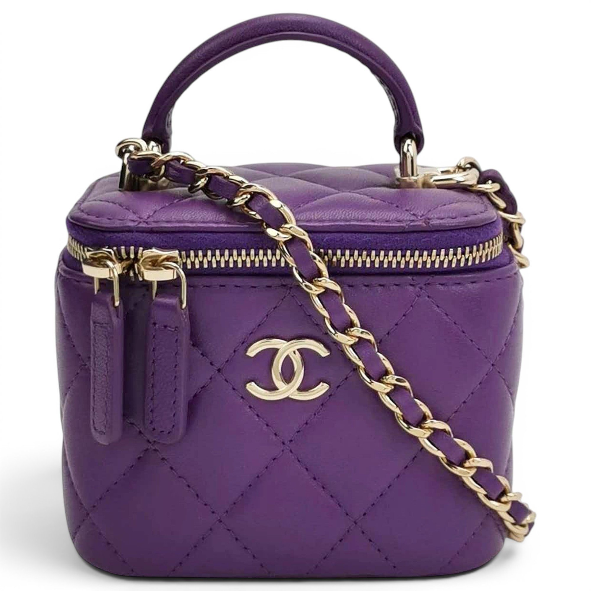 Trendy CC Vanity leather handbag