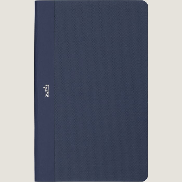 Bleu Carbone Grain d'H PM Blank Notebook