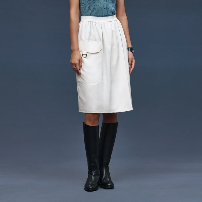 Blanc Cassé Wrap Skirt