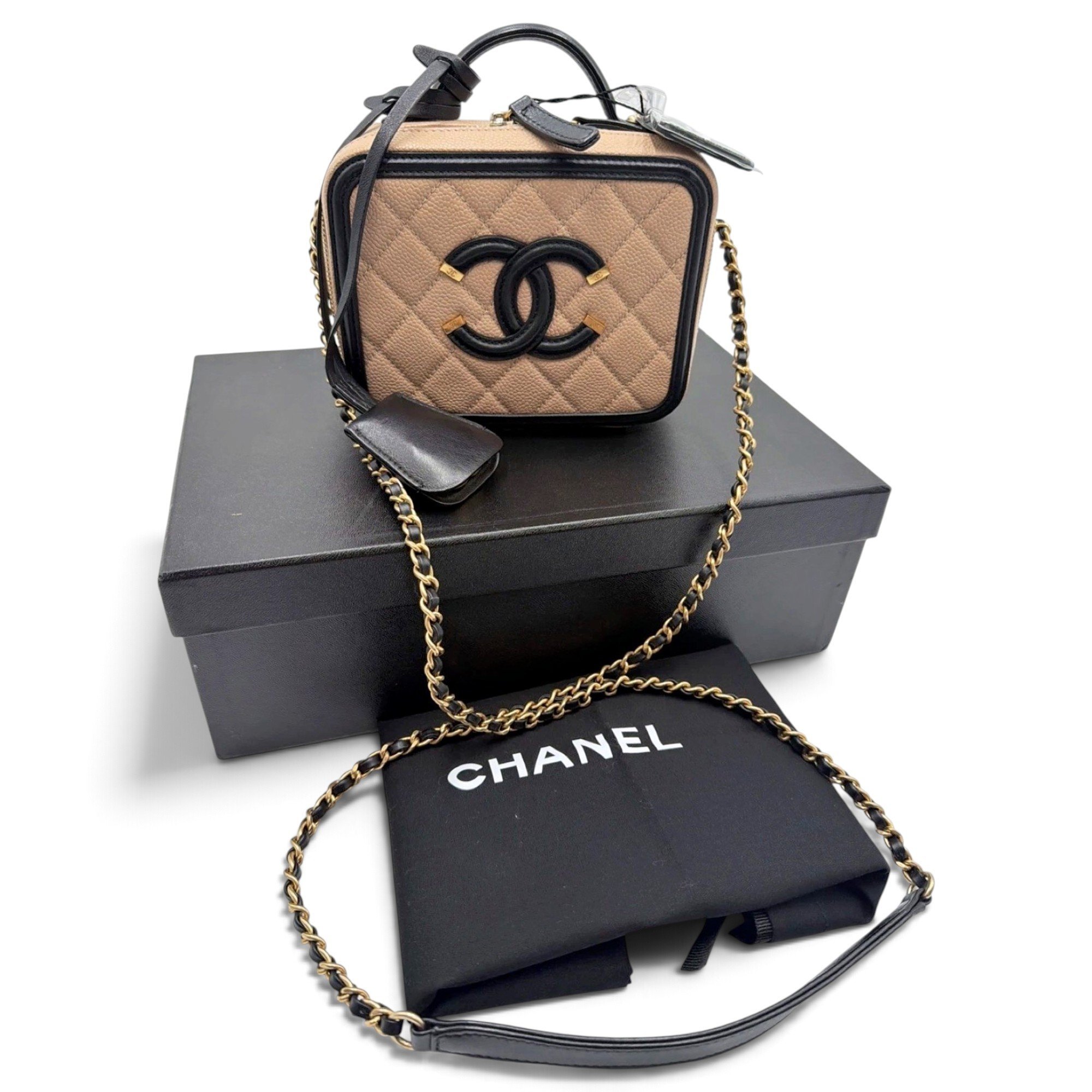 Vanity leather handbag