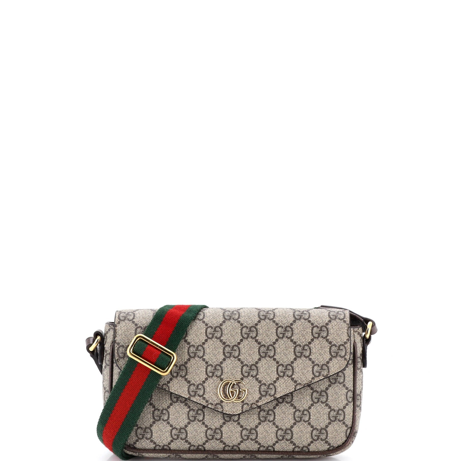 Gucci Ophidia Envelope Flap Shoulder Bag GG Coated Canvas Mini