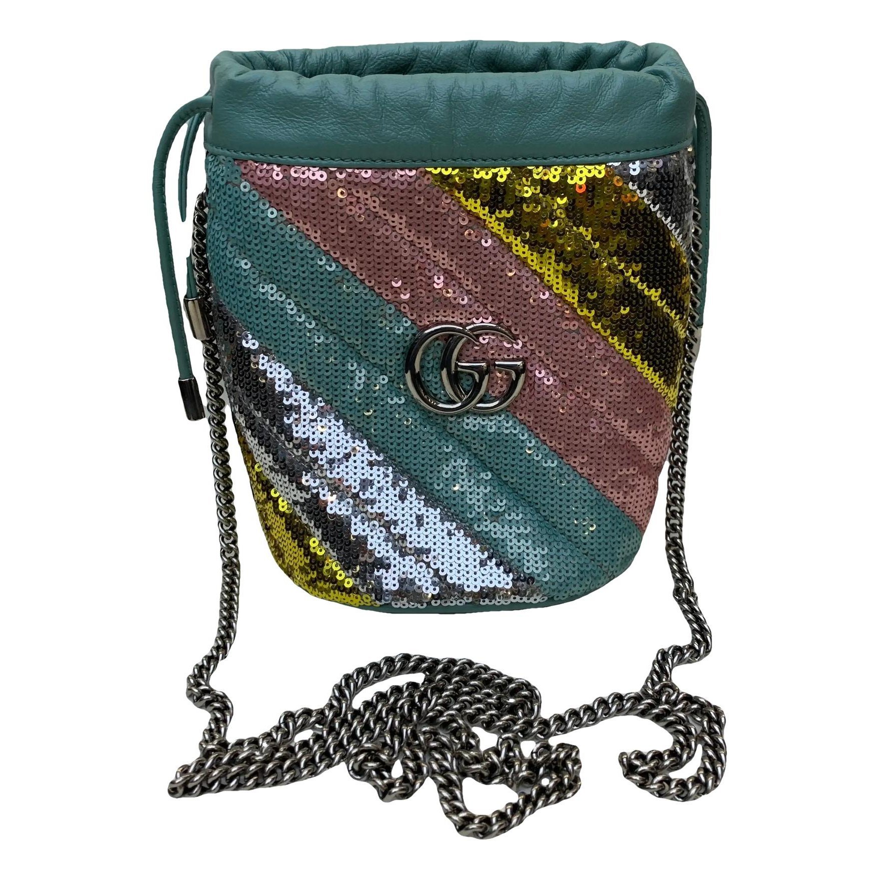 GG Marmont Chain Bucket leather crossbody bag