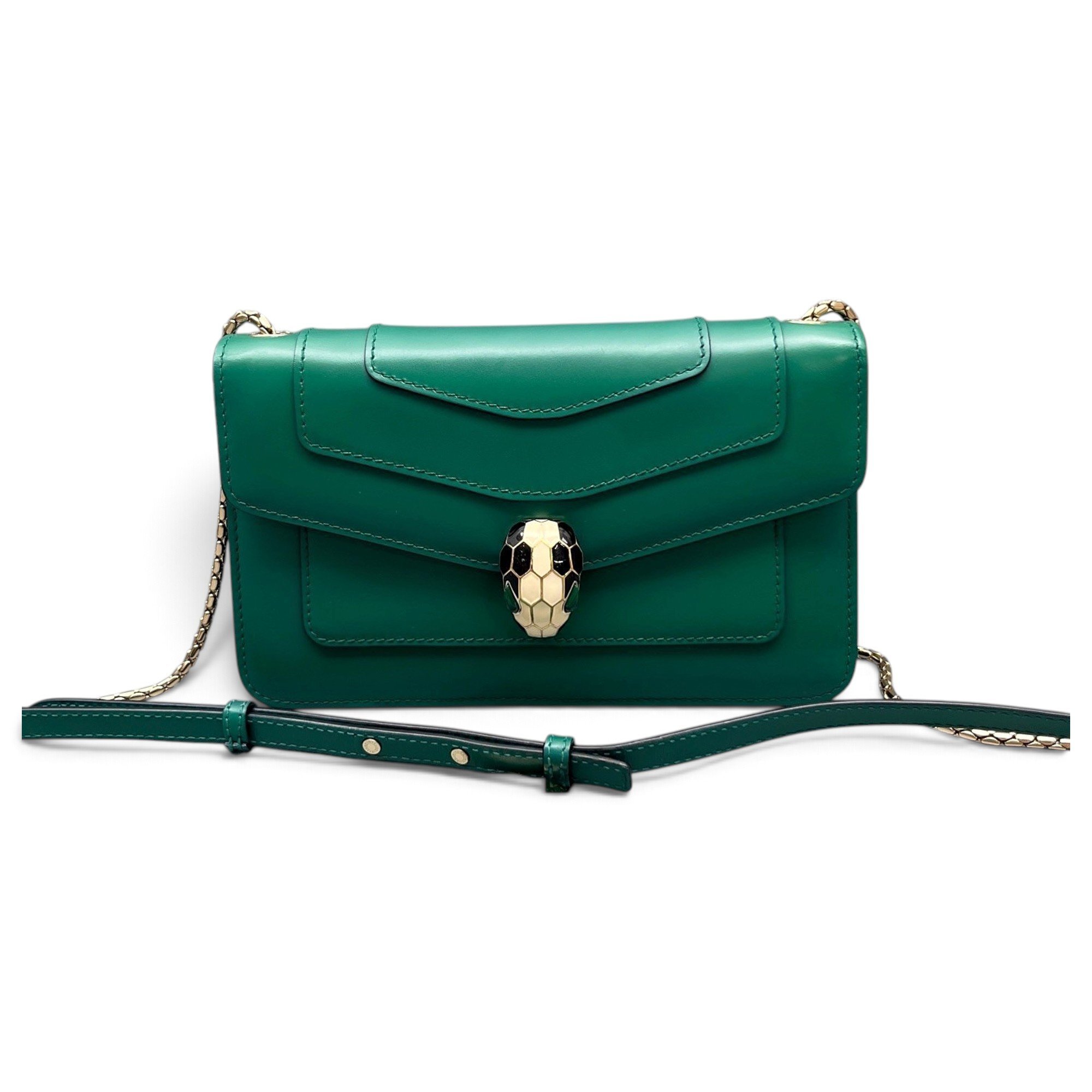 Serpenti leather handbag