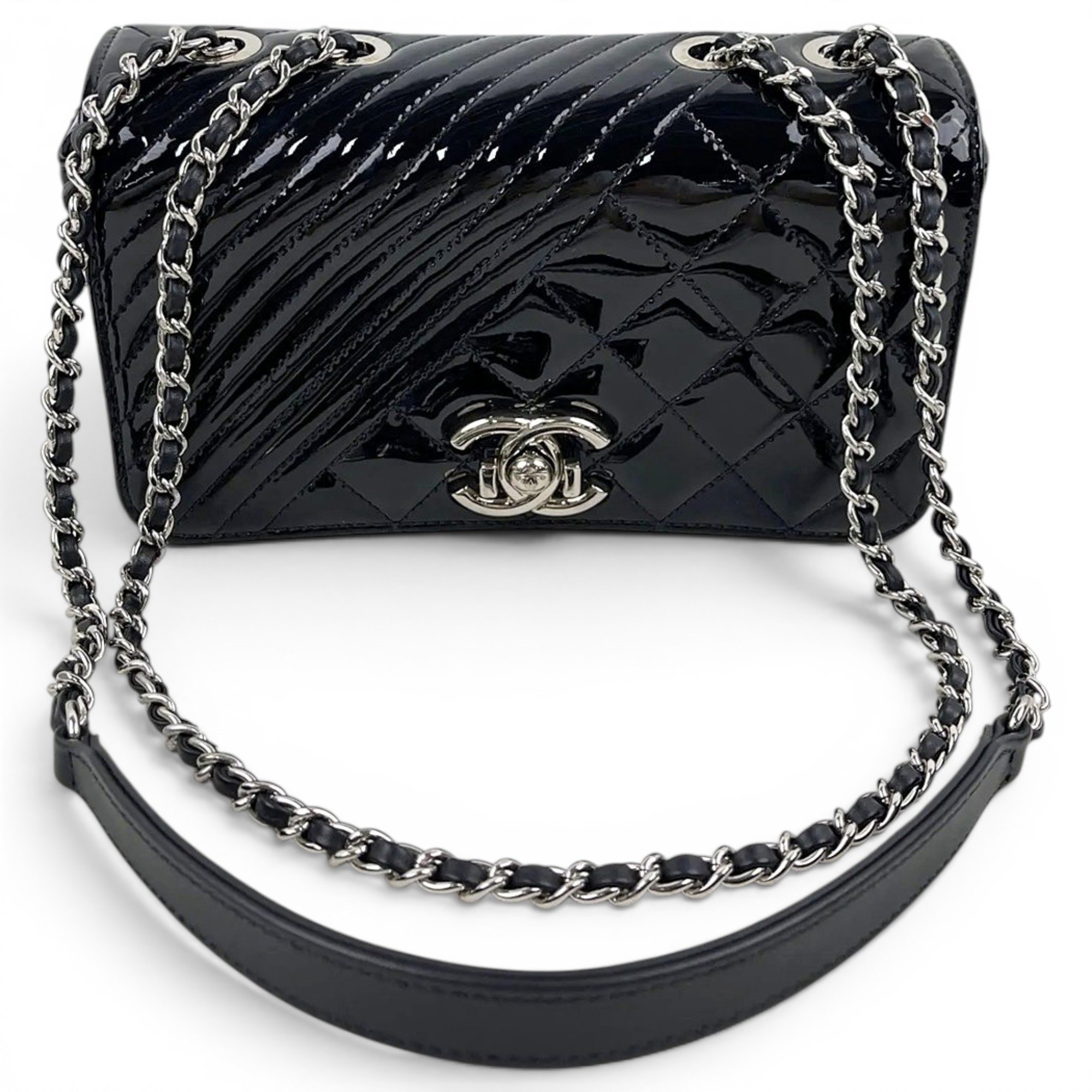 Coco boy patent leather crossbody bag