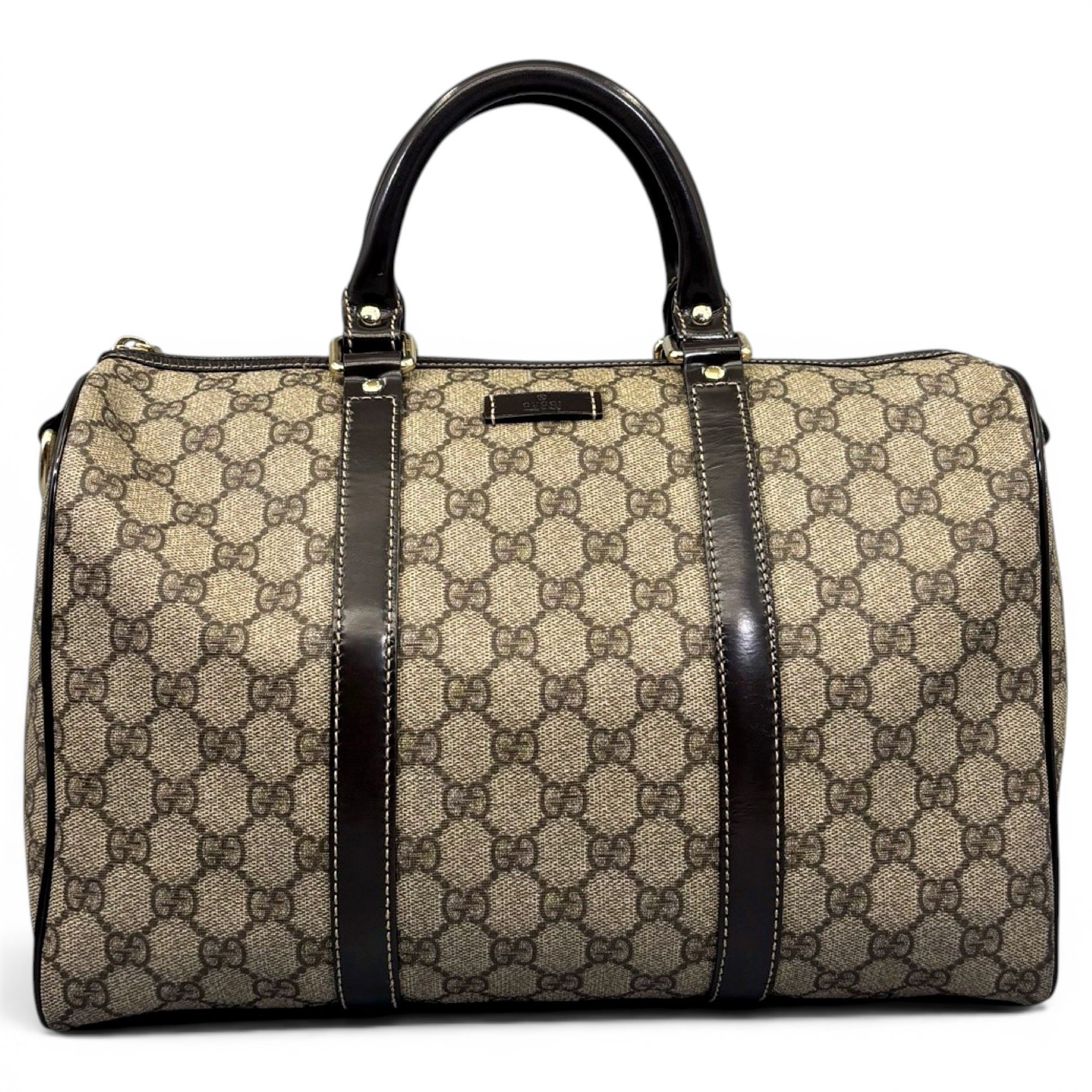 Boston leather bowling bag