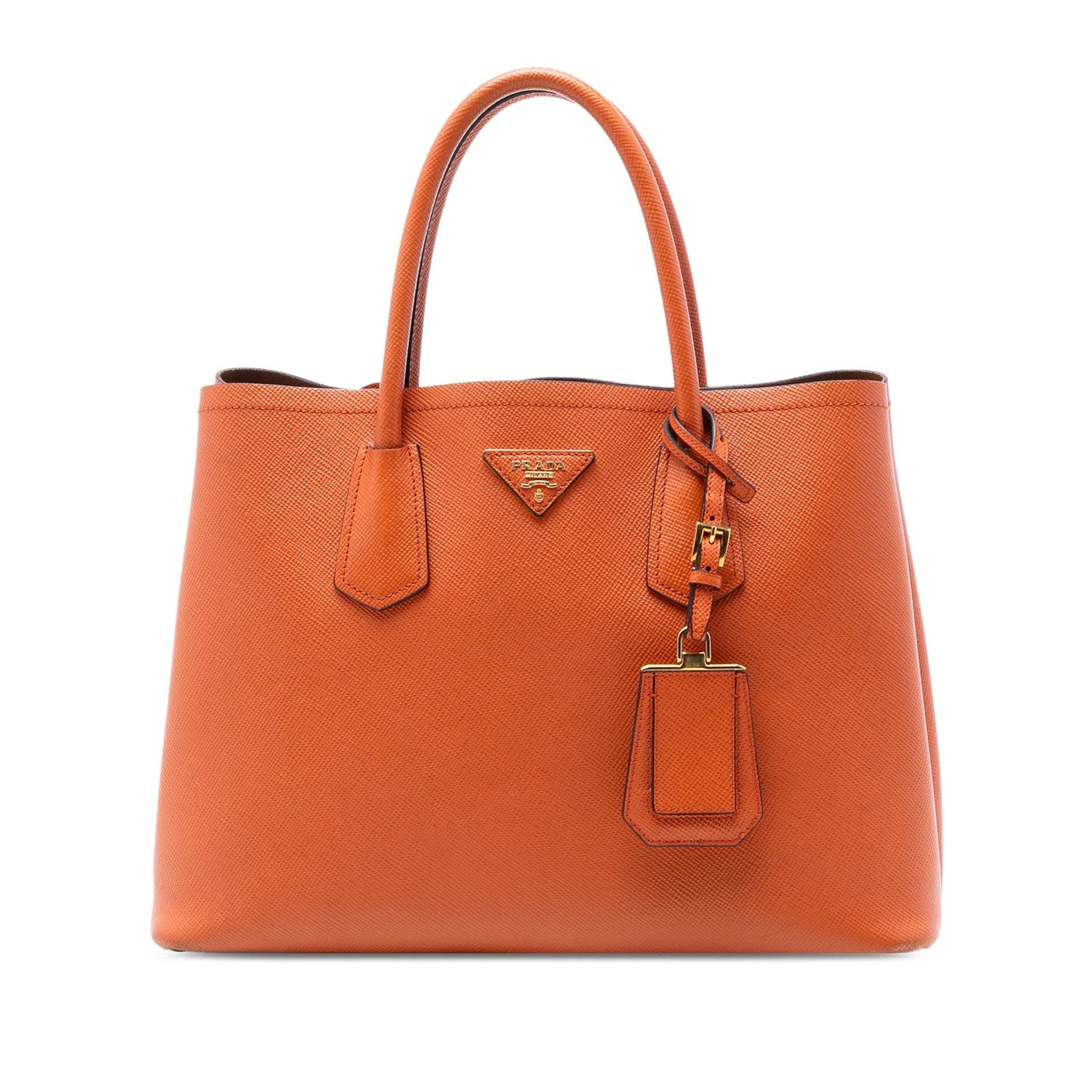 Double leather satchel