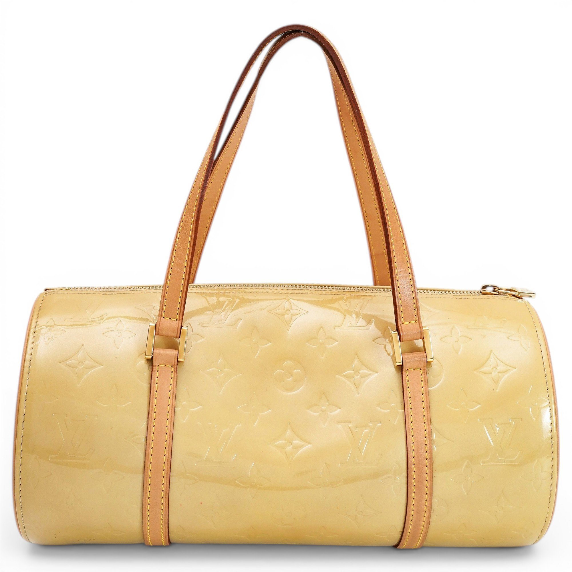 Papillon patent leather handbag