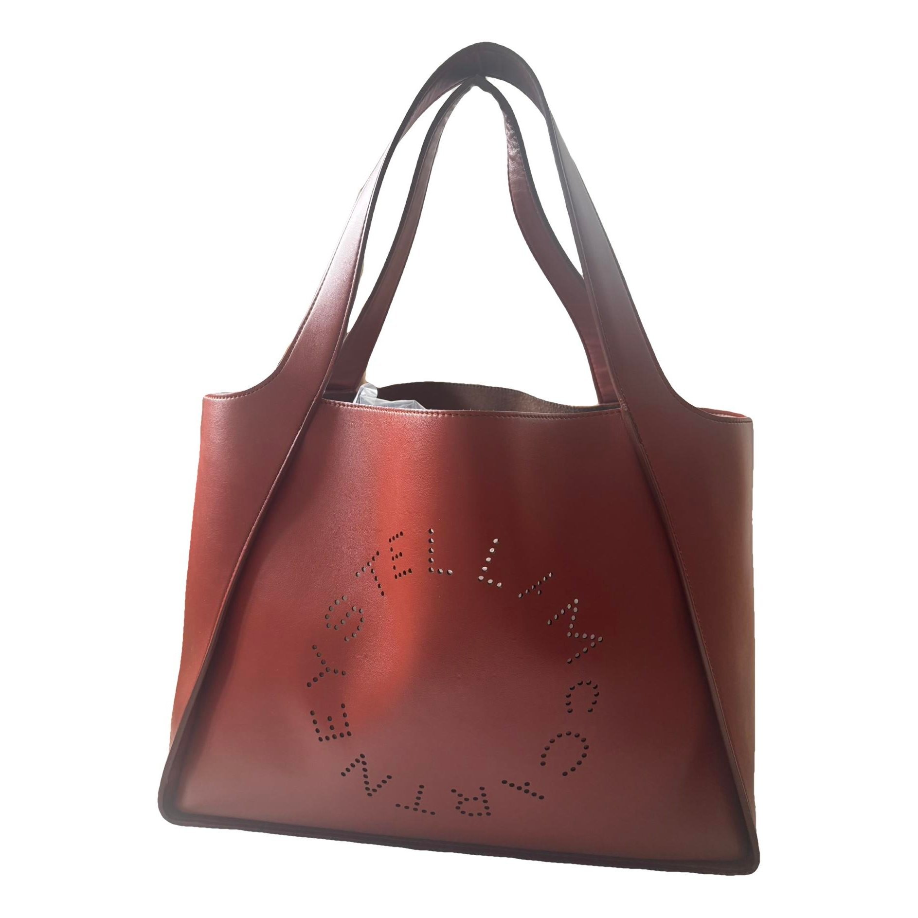 Logo vegan leather handbag