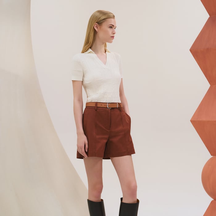 Blanc Cassé "Coaching" Short-sleeve Sweater