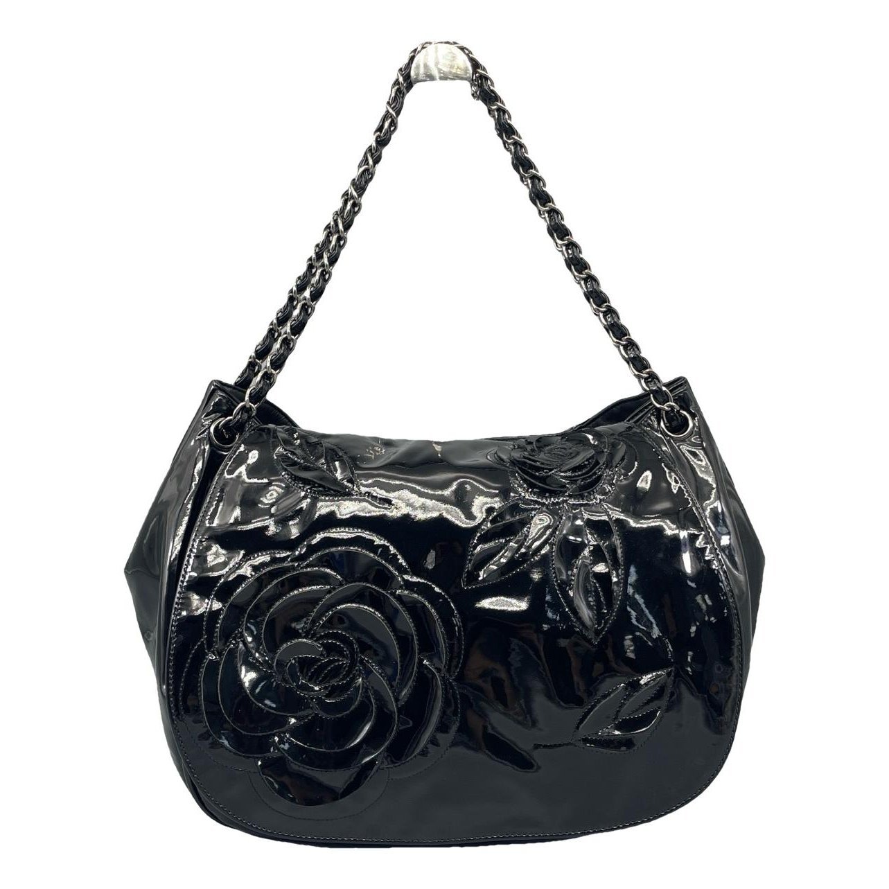 Patent leather handbag