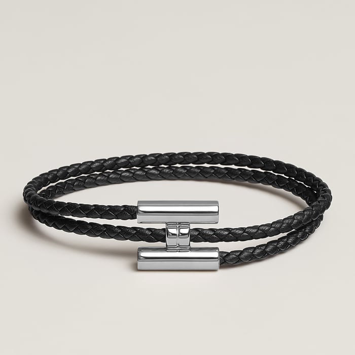 Noir Tournis Tresse Bracelet