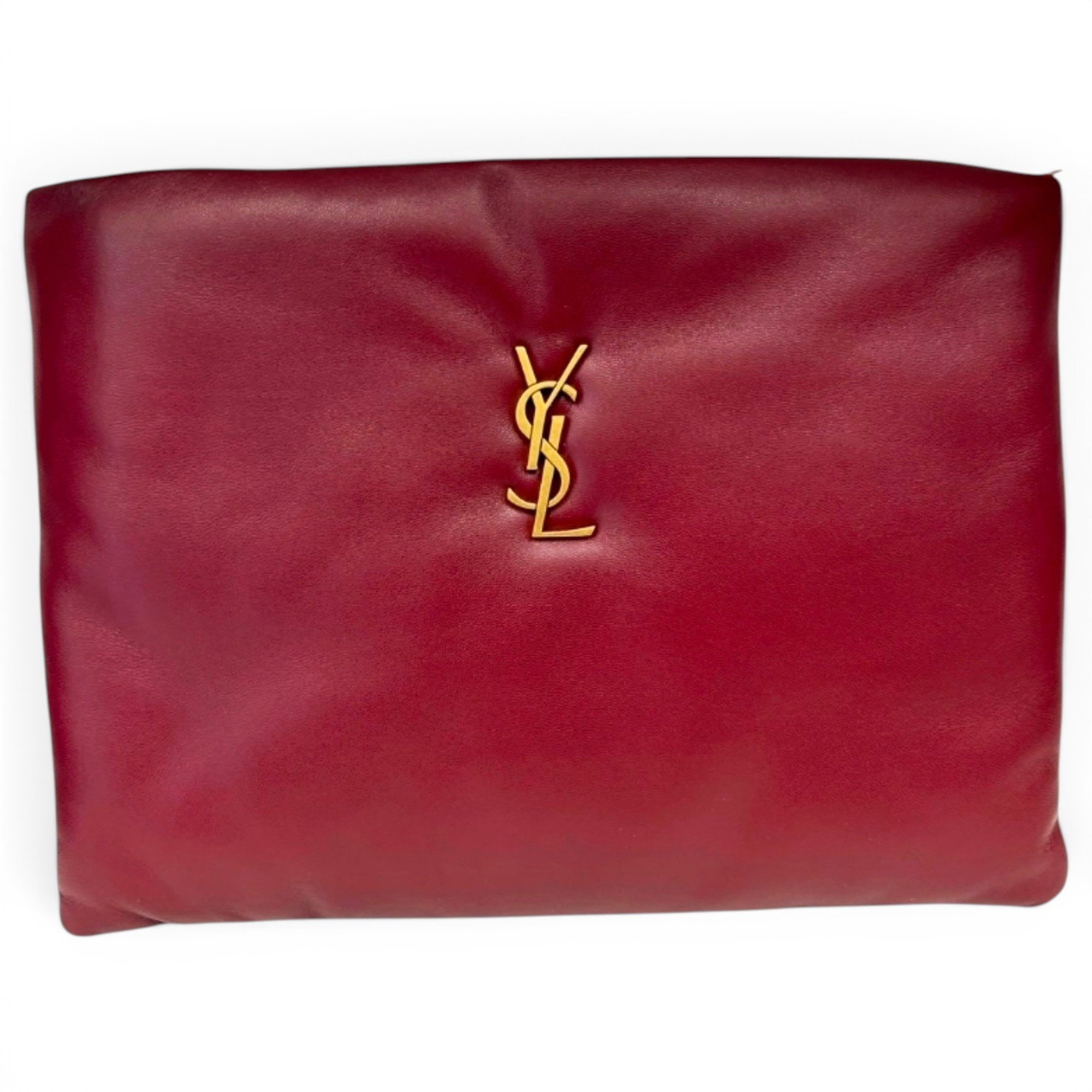 Leather clutch bag