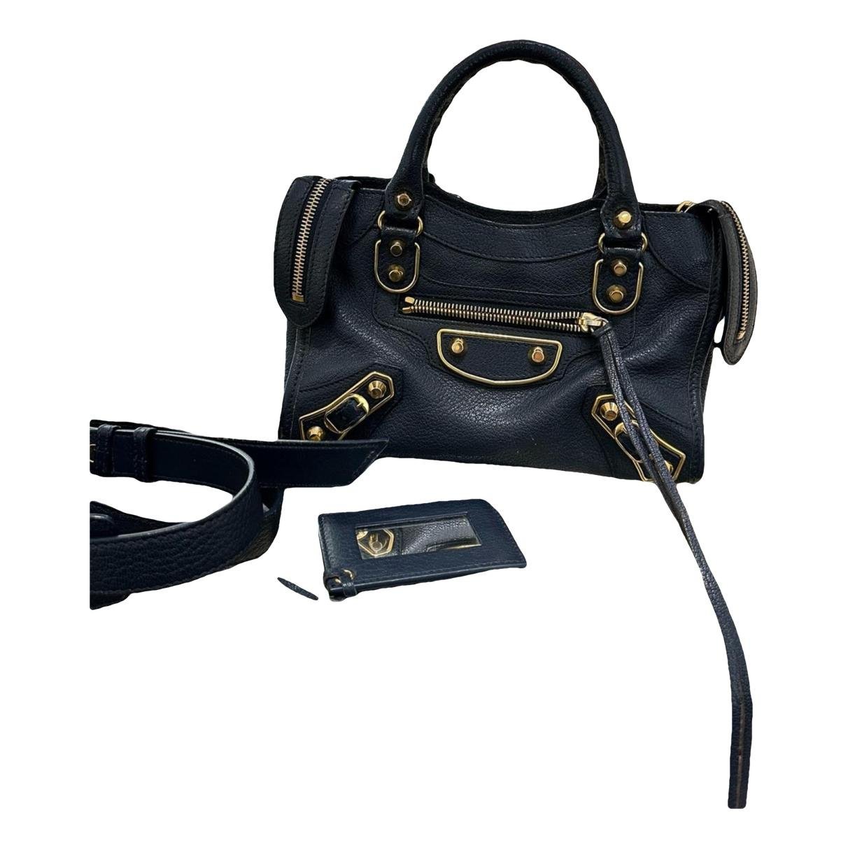 Classic Metalic leather handbag