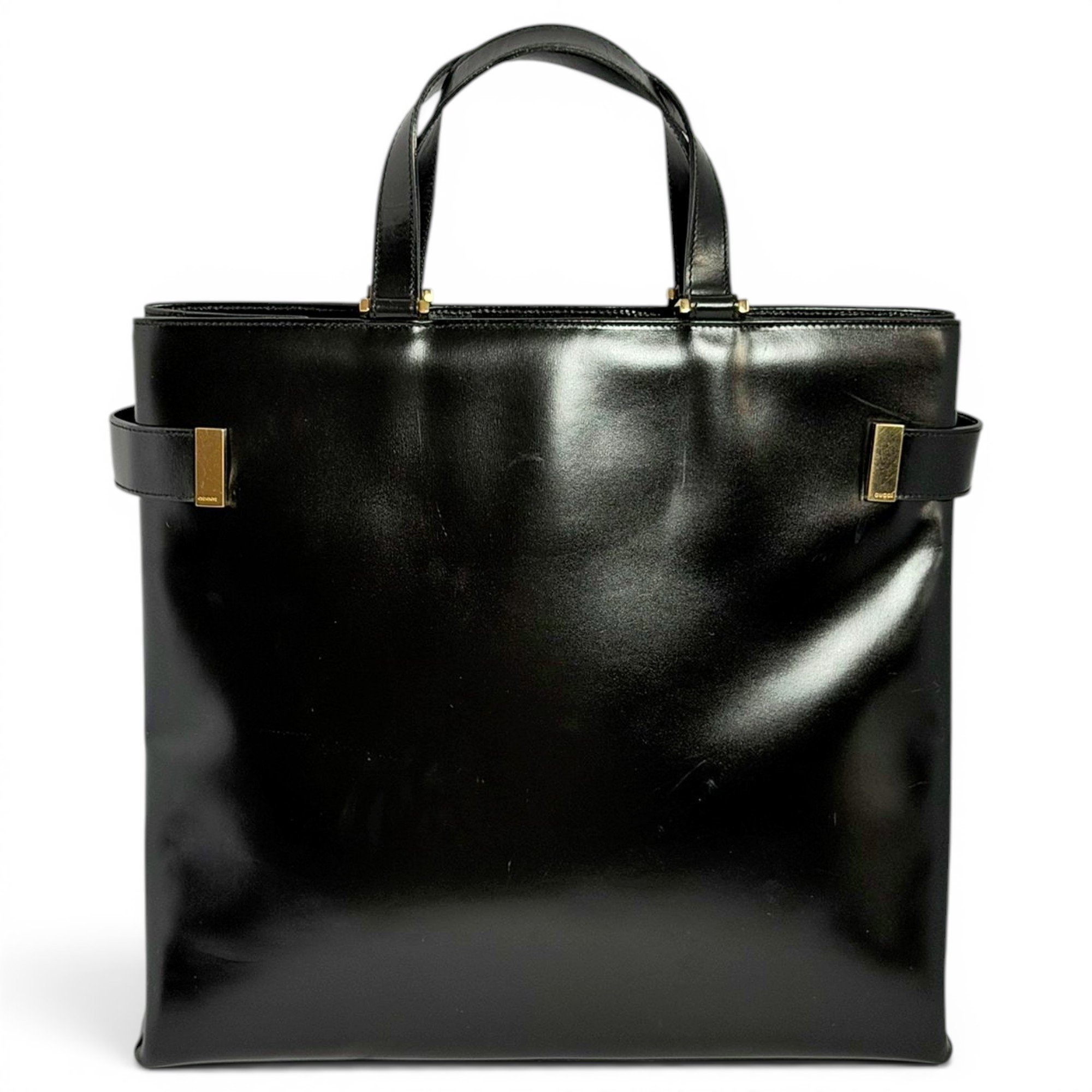 Patent leather tote