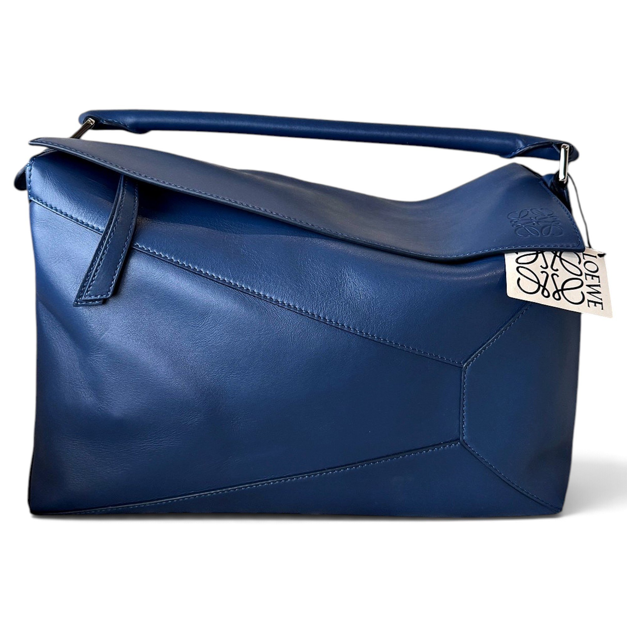 Puzzle leather handbag
