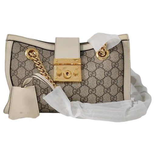 Padlock leather handbag
