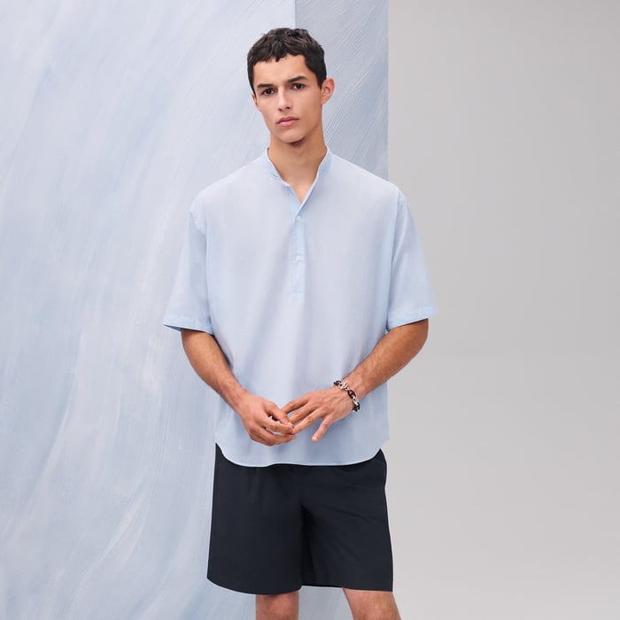 Glacier Chemise Corps Boxy Col Marius