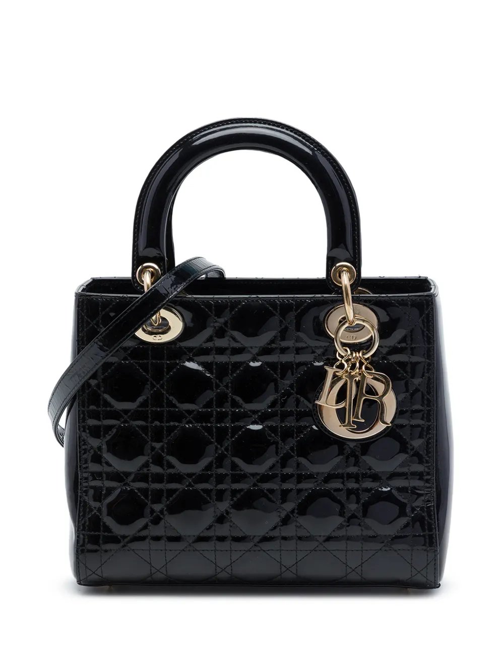 2014 Medium Patent Cannage Lady Dior satchel