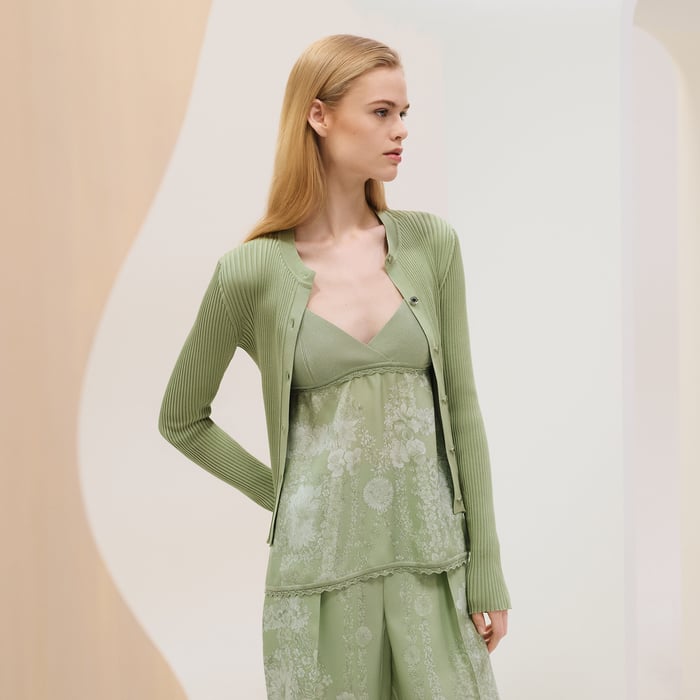 Vert Tendre Buttoned Cardigan