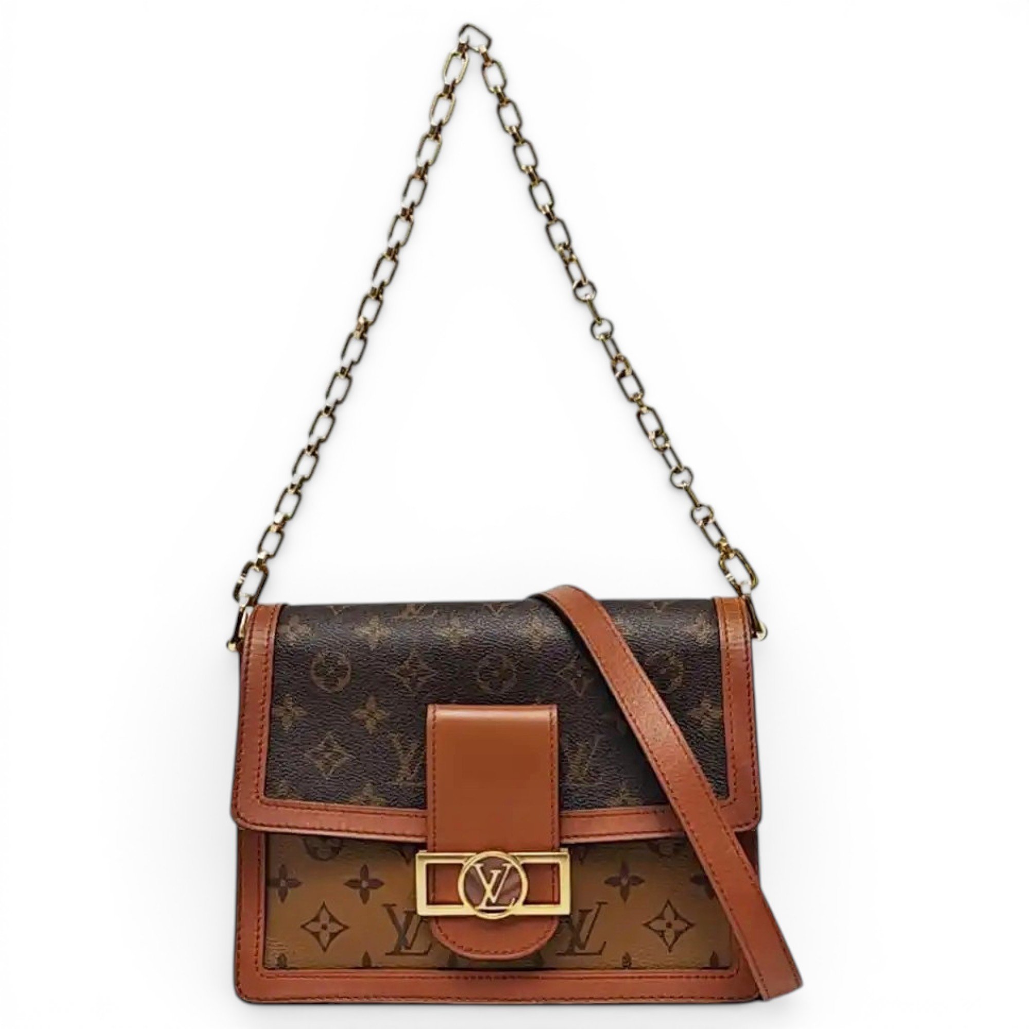 Dauphine leather crossbody bag