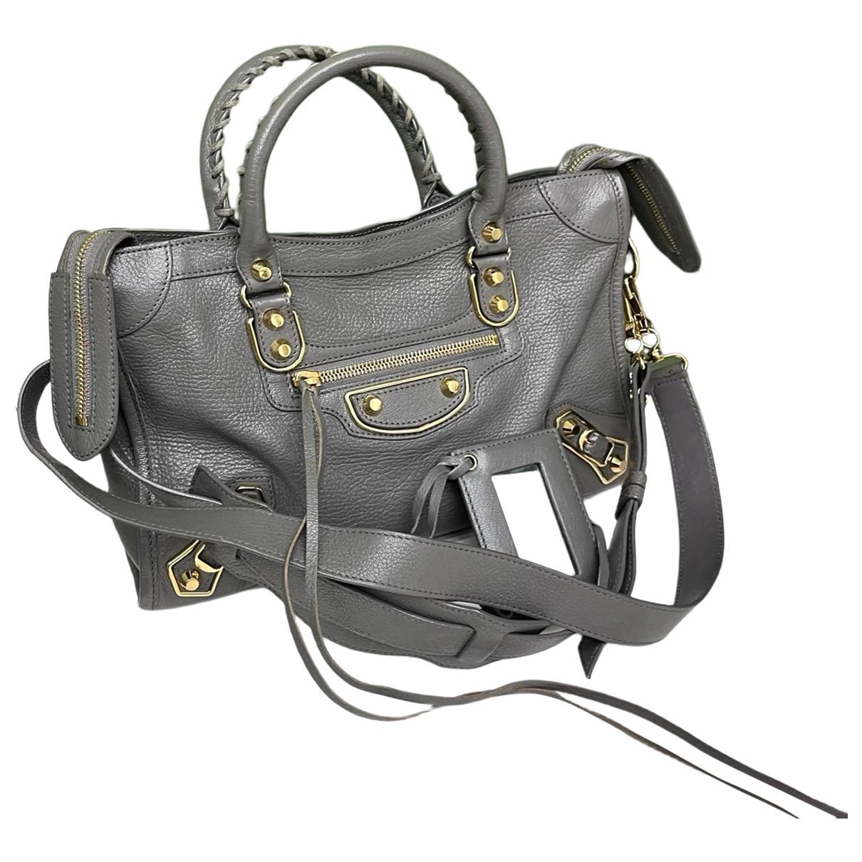City leather handbag
