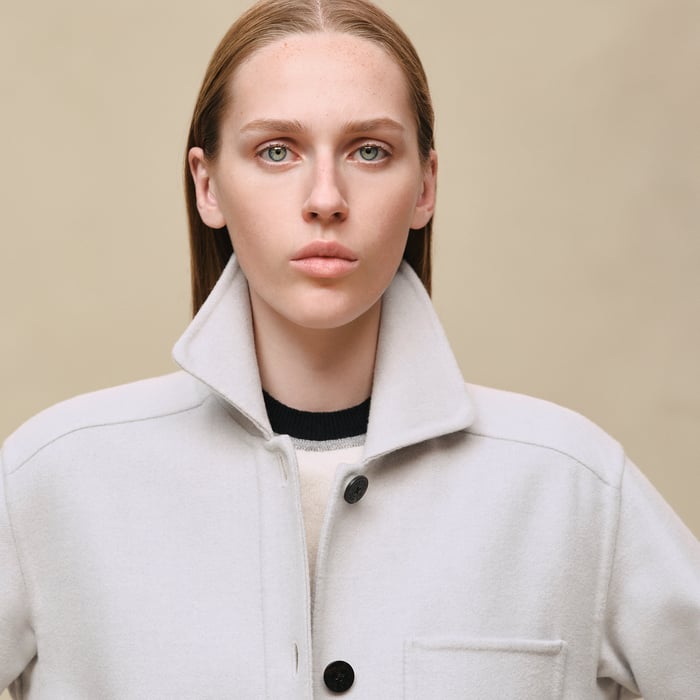 Gris Pervenche Overshirt Coat