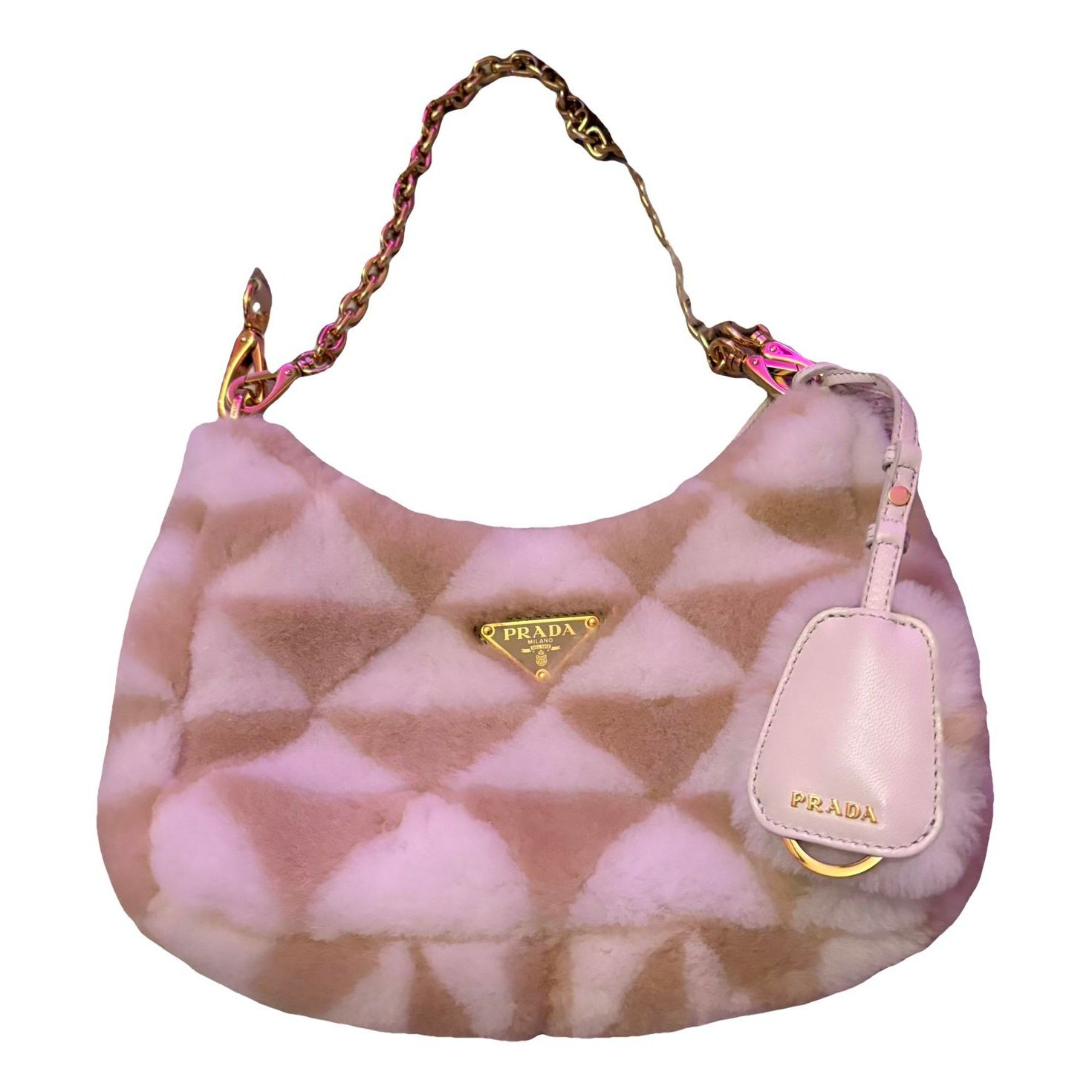 Re-edition faux fur handbag