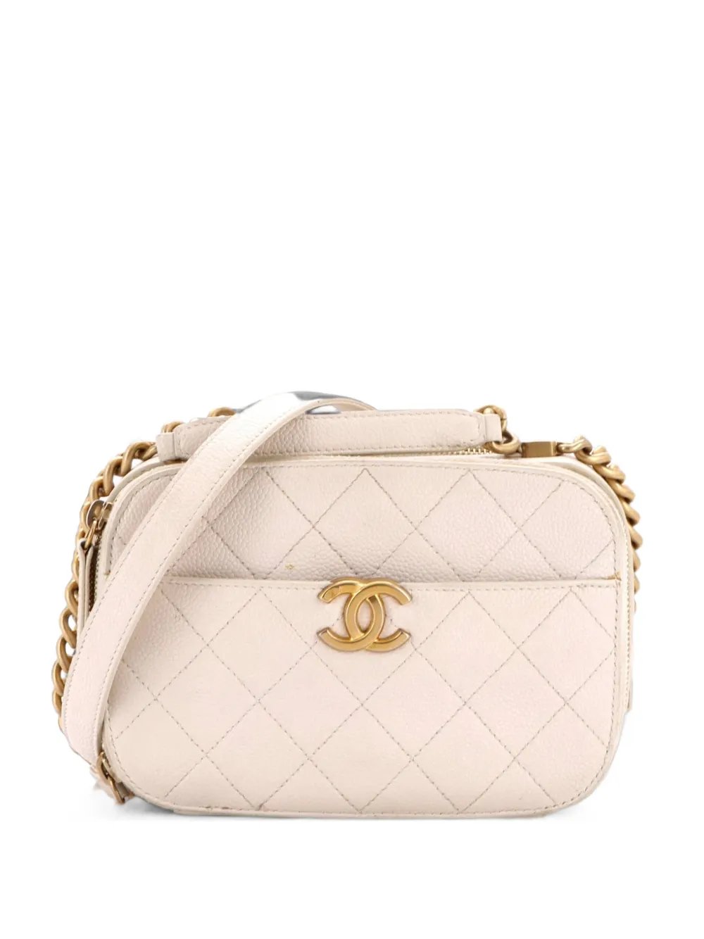 CC Top Handle Camera Bag Quilted Caviar Medium crossbody bag