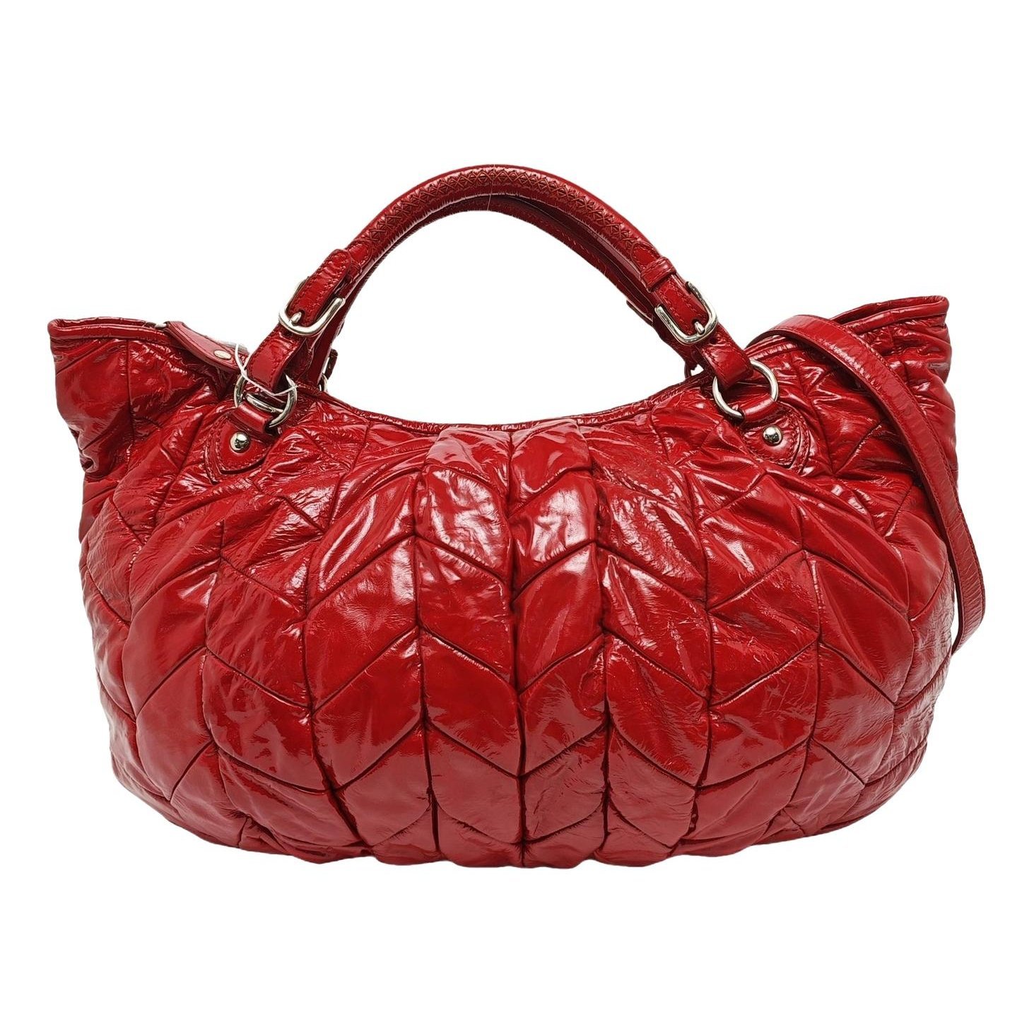 Patent leather handbag