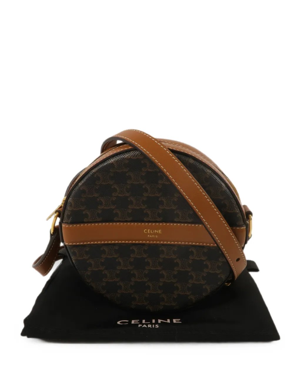 Celine Triomphe round shoulder bag