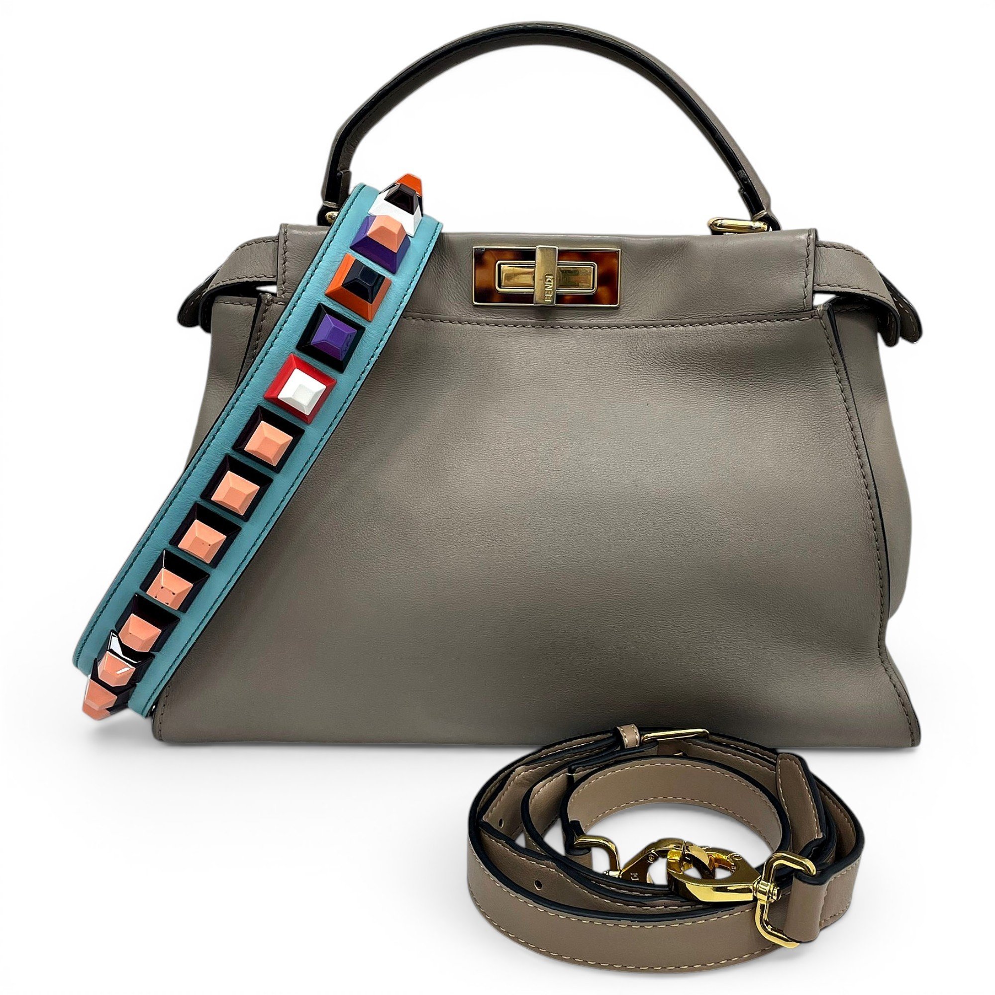Peekaboo leather handbag