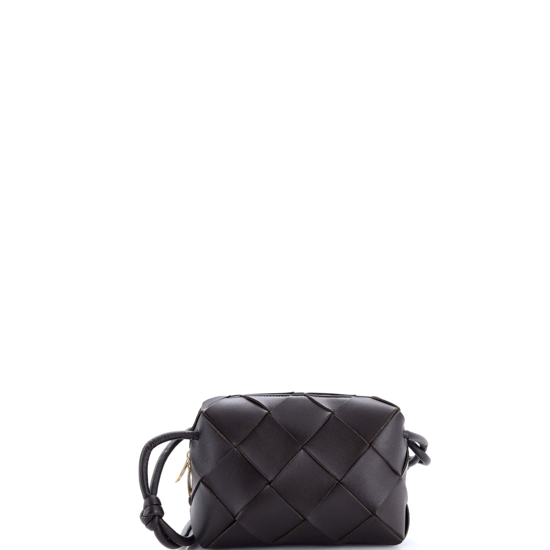 Cassette Camera Crossbody Bag Maxi Intrecciato Leather Small