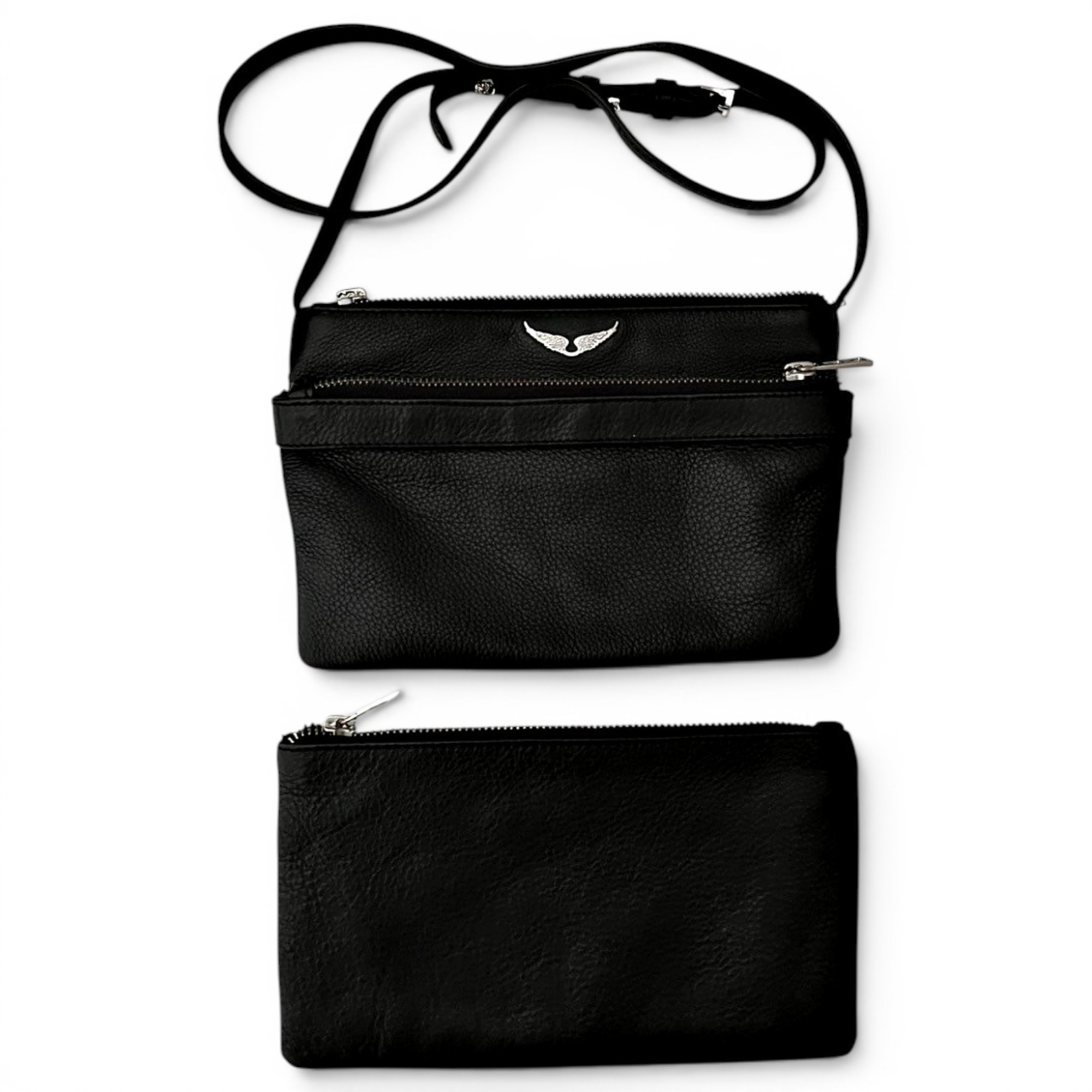 Rock leather crossbody bag
