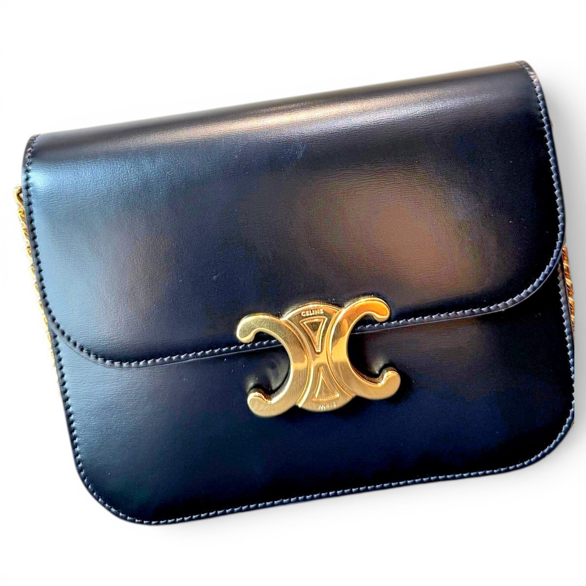 Triomphe leather handbag