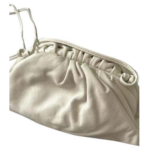 Pouch leather clutch bag