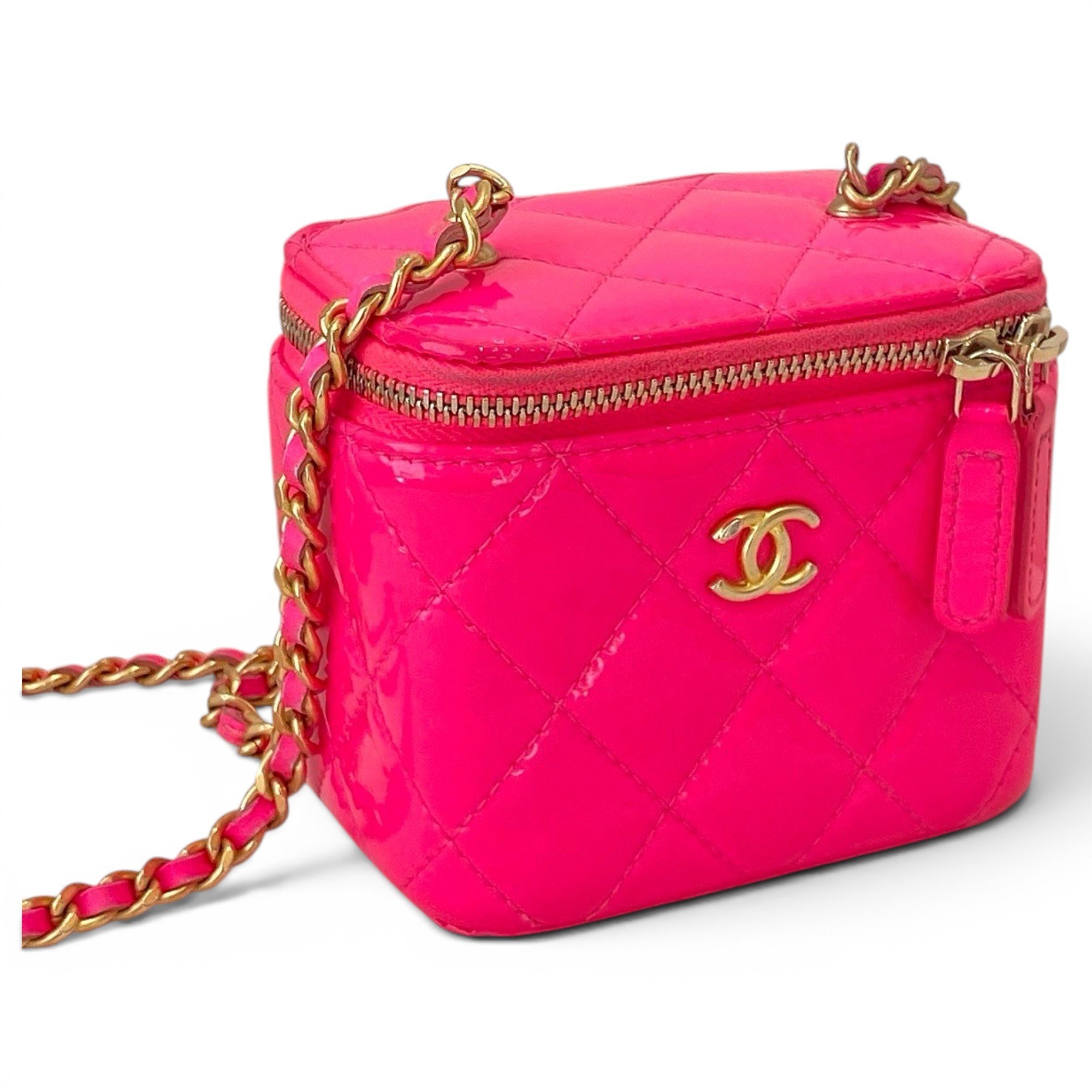 Vanity patent leather mini bag
