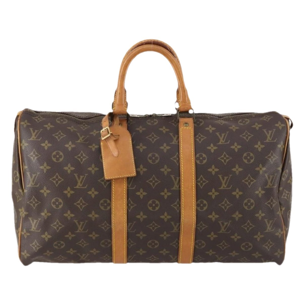 Keepall leather travel bag